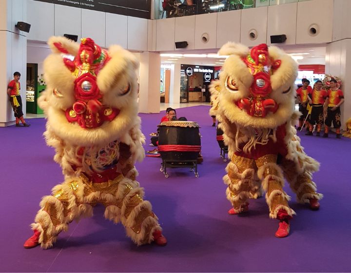 cny events - lion dance singapore - united square