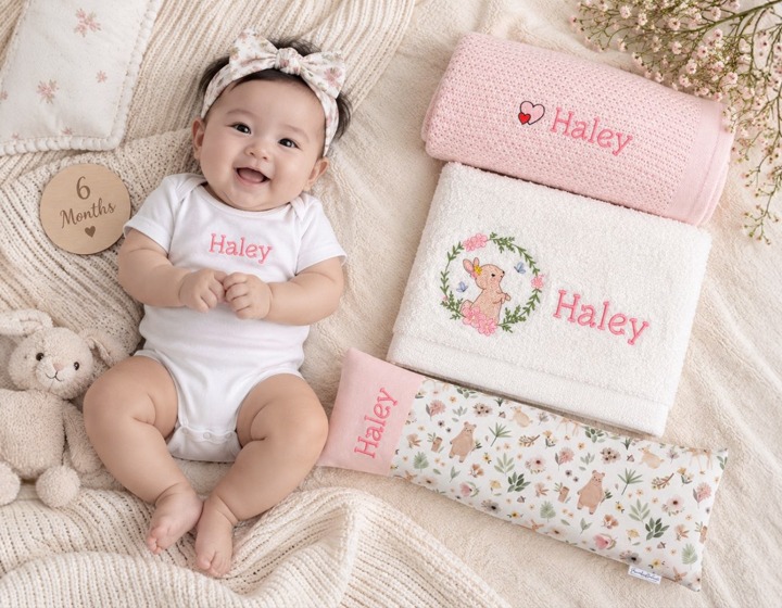 newborn gift guide - embroidery garden