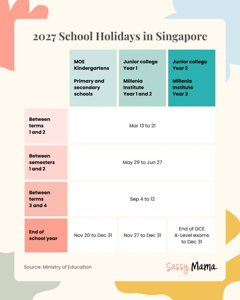 2027 moe school holidays