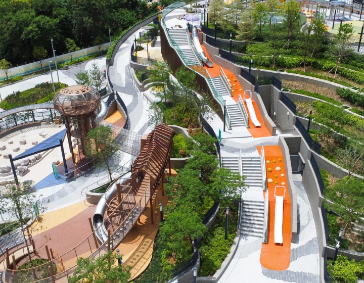 hong kong outdoor playground - cha kow ling promenade