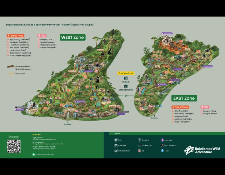 Rainforest Wild Asia Adventure Map