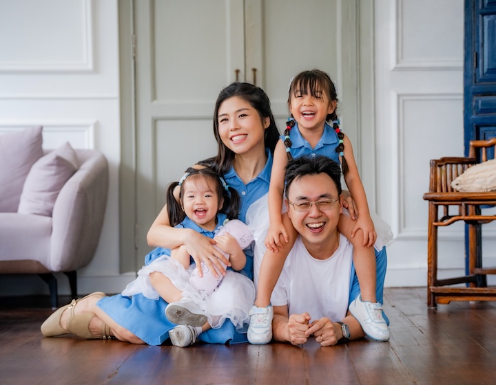 family photoshoot singapore - white room studio